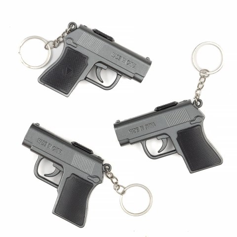 Brelok 15szt zestaw pistolet latarka z laserem | B-2252 Brelok 15szt zestaw pistolet latarka z laserem | B-2252