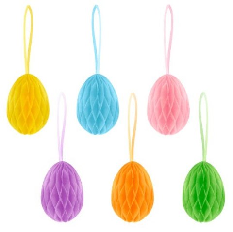 Dekoracje wielkanocne honeycomb Jajka 6szt. mix 149621 Dekoracje wielkanocne honeycomb Jajka 6szt. mix 149621