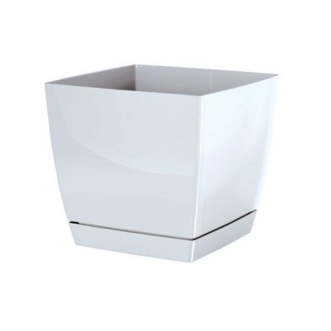 Doniczka z podstawką COUBI 10x10 cm BIAŁA Doniczka z podstawką COUBI 10x10 cm BIAŁA