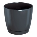 Doniczka z podstawką Coubi 18xh16,5cm grafit