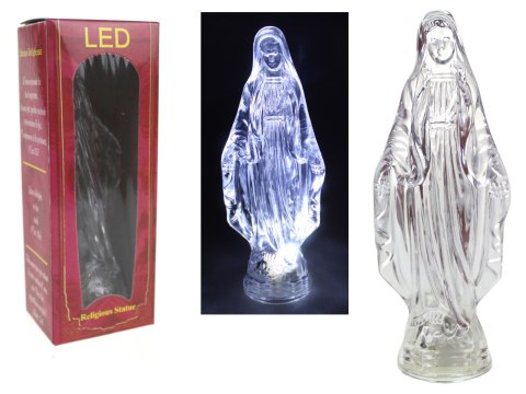 Figurka MARYJA BEZBARWNA led na baterie 15 x 4cm ZIMNY BIAŁY SN51029-B Figurka MARYJA BEZBARWNA led na baterie 15 x 4cm ZIMNY BIAŁY SN51029-B