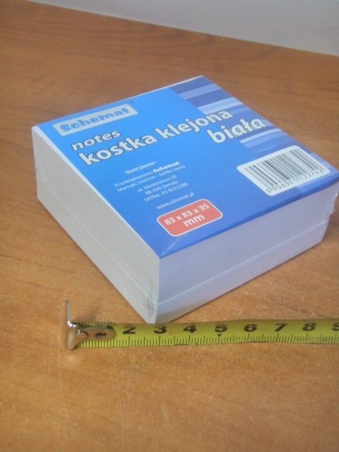 Karteczki klejone białe 83 x 83 x 35 mm 2742 Karteczki klejone białe 83 x 83 x 35 mm 2742