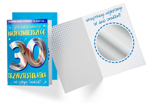 Kartka Urodziny 30-latka - lusterko | DK-922 Kartka Urodziny 30-latka - lusterko | DK-922