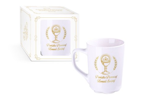 Kubek ceramiczny w kartoniku KOMUNIA KIELICH Z HOSTIĄ B1 Kubek ceramiczny w kartoniku KOMUNIA KIELICH Z HOSTIĄ B1