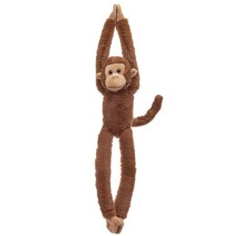 Maskotka małpka wisząca brązowa z rzepami 45cm ZA5656