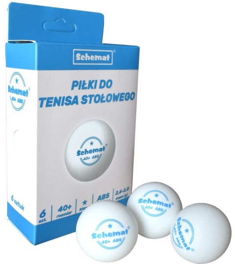 Piłeczki do tenisa stołowego + ABS 6szt. Piłeczki do tenisa stołowego + ABS 6szt.
