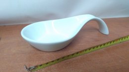 Podstawka ceramiczna pod łyżkę 10szt. biała porcelana