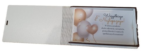 Pudełko na pieniądze 16 x 9,5cm banknotówka na 50 urodziny kolor ELEGANT PAN 3302-EPN50 Pudełko na pieniądze 16 x 9,5cm banknotówka na 50 urodziny kolor ELEGANT PAN 3302-EPN50