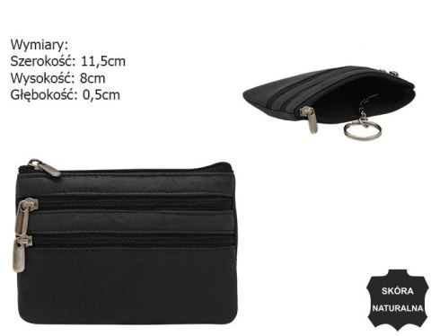 Skórzane etui na klucze K001-AGN-5212 Black Skórzane etui na klucze K001-AGN-5212 Black