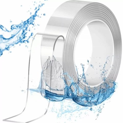 Taśma dwustronna NANO 5m x 3cm x 2mm wielokrotnego użytku J4378 Taśma dwustronna NANO 5m x 3cm x 2mm wielokrotnego użytku J4378
