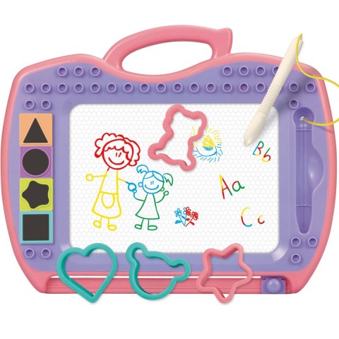 WOOPIE Znikopis Tablica Magnetyczna Kolorowa + Stempelki + Wzory WOOPIE Znikopis Tablica Magnetyczna Kolorowa + Stempelki + Wzory