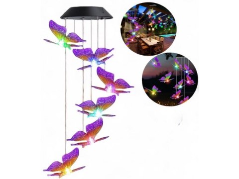 Lampa solarna ogrodowa motyle led 1244 Lampa solarna ogrodowa motyle led 1244