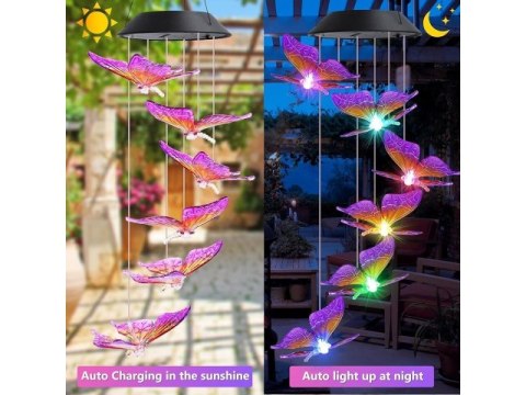 Lampa solarna ogrodowa motyle led 1244 Lampa solarna ogrodowa motyle led 1244