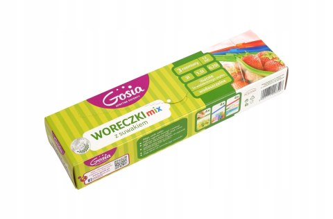 Woreczki z suwakiem mix 12szt GOSIA Woreczki z suwakiem mix 12szt GOSIA
