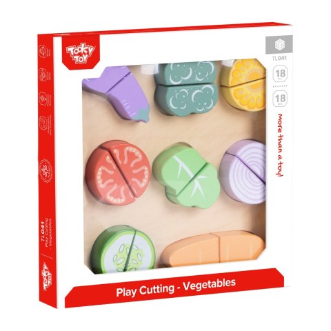 TOOKY TOY Drewniane Warzywa Deska Do Krojenia 20 el. TOOKY TOY Drewniane Warzywa Deska Do Krojenia 20 el.