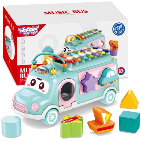 WOOPIE BABY Samochodzik Muzyczny Sorter z Cymbałkami Zielony WOOPIE BABY Samochodzik Muzyczny Sorter z Cymbałkami Zielony