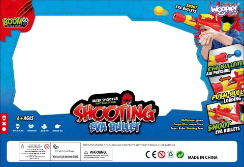 WOOPIE Zestaw Pistolet Karabin Na Piankowe Kulki + Maska Dla Dzieci Wyrzutnia Automatyczna 11 el. WOOPIE Zestaw Pistolet Karabin Na Piankowe Kulki + Maska Dla Dzieci Wyrzutnia Automatyczna 11 el.