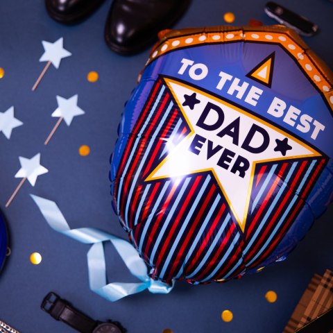 Balon foliowy To the best Dad ever 45x59cm PartyPal Balon foliowy To the best Dad ever 45x59cm PartyPal