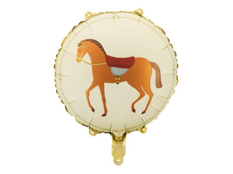 Balon foliowy okrągły Koń, Konik - 45 cm Partydeco Balon foliowy okrągły Koń, Konik - 45 cm Partydeco