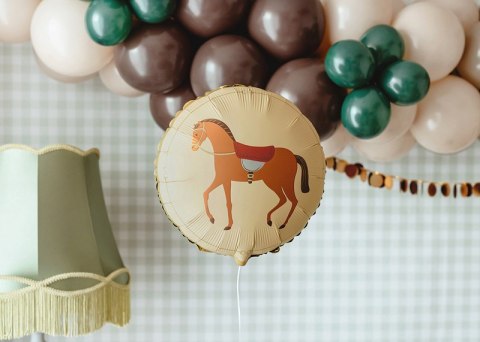 Balon foliowy okrągły Koń, Konik - 45 cm Partydeco Balon foliowy okrągły Koń, Konik - 45 cm Partydeco