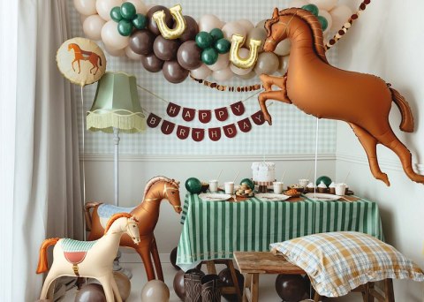 Balon foliowy okrągły Koń, Konik - 45 cm Partydeco Balon foliowy okrągły Koń, Konik - 45 cm Partydeco