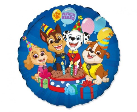Balon foliowy okrągły, urodziny Paw Patrol, 46 cm, 18" Flexmetal Balon foliowy okrągły, urodziny Paw Patrol, 46 cm, 18" Flexmetal