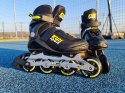 Rolki Damskie Męskie Czarne Kauczukowe Solidne z Hamulcem KUBISPORT roz. 43
