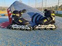 Rolki Damskie Męskie Czarne Kauczukowe Solidne z Hamulcem KUBISPORT roz. 43