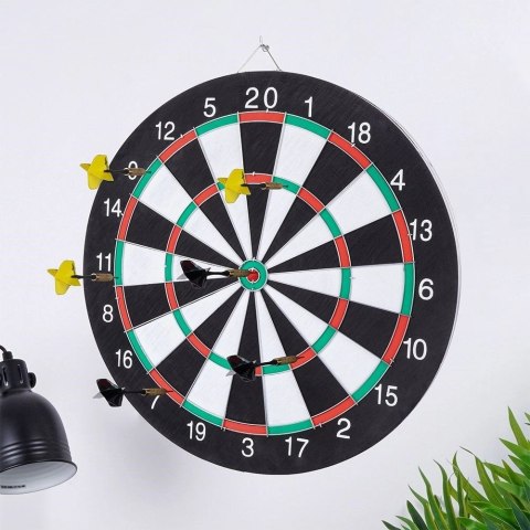 Tarcza do gry w darta drewniana dwustronna 42 cm Tarcza do gry w darta drewniana dwustronna 42 cm