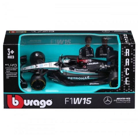 Auto metalowe MERCEDES-AMG PETRONAS F1 W15 TEAM (GREAT BRITAIN GP) (2024) #63 GEORGE RUSSELL 1:43 18-38208_63 Auto metalowe MERCEDES-AMG PETRONAS F1 W15 TEAM (GREAT BRITAIN GP) (2024) #63 GEORGE RUSSELL 1:43 18-38208_63