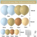Girlanda balonowa Brązowo-niebieska, 126 el. Marka niezdefiniowana