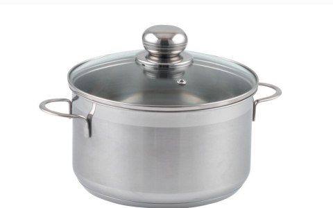 Garnek 3,6l. ze stali nierdzewnej + szklana pokrywka fi-20 CITY Garnek 3,6l. ze stali nierdzewnej + szklana pokrywka fi-20 CITY