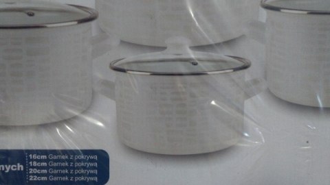 Komplet garnków 4szt. + pokrywki 16/18/20/22cm indukcja EMALIA 3D Komplet garnków 4szt. + pokrywki 16/18/20/22cm indukcja EMALIA 3D