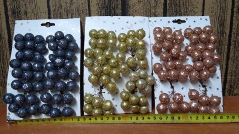 Kulki na druciku 48szt. MIX 2cm | CV08989 Kulki na druciku 48szt. MIX 2cm | CV08989