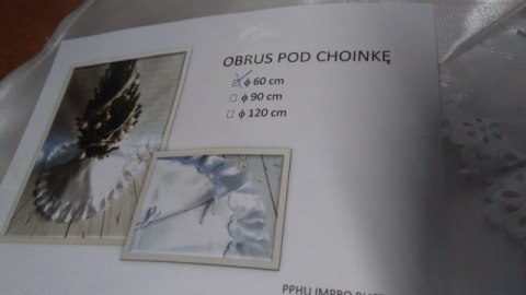 Obrus falbanka pod choinkę fi-60cm Obrus falbanka pod choinkę fi-60cm