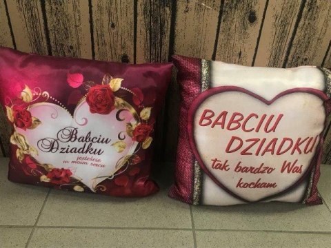 Poduszka BABCIA i DZIADEK kolor wspólna 35x35 Poduszka BABCIA i DZIADEK kolor wspólna 35x35