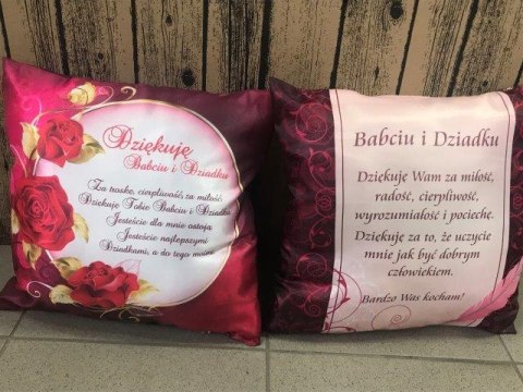 Poduszka BABCIA i DZIADEK kolor wspólna 35x35 Poduszka BABCIA i DZIADEK kolor wspólna 35x35