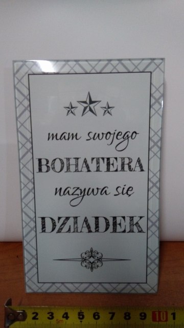 Ramka szklana 10x16,5 DZIADEK Ramka szklana 10x16,5 DZIADEK
