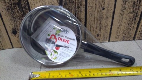 Rondel stalowy 14cm z rączką OLIVE Rondel stalowy 14cm z rączką OLIVE