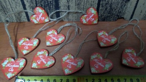 Serce wiszące Kocham Cię 4 x 4 cm Serce wiszące Kocham Cię 4 x 4 cm