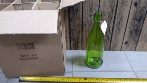 Świecznik na tea light 6szt. BUTELKA 31cm Świecznik na tea light 6szt. BUTELKA 31cm