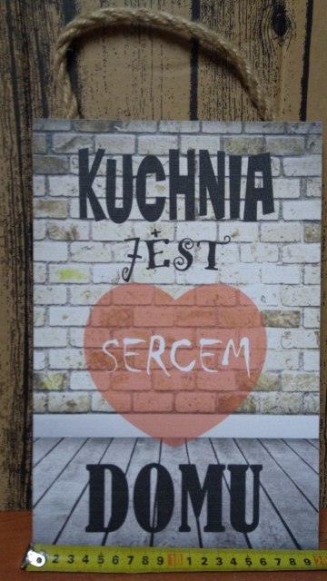 Tabliczka/obraz do zawieszenia 20x30 KUCHNIA JEST SERCEM DOMU Tabliczka/obraz do zawieszenia 20x30 KUCHNIA JEST SERCEM DOMU