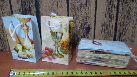Torebka prezentowa 25szt KOMUNIA U0 12x7 Torebka prezentowa 25szt KOMUNIA U0 12x7