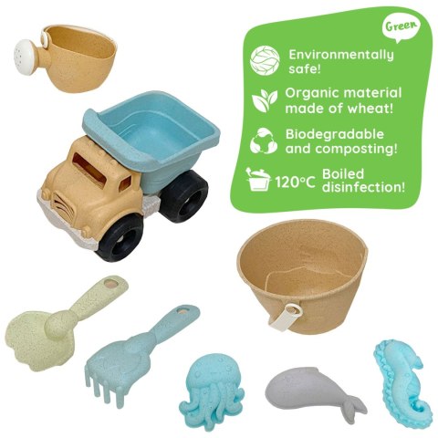 WOOPIE GREEN Zestaw do Piasku Wiaderko Wywrotka 8 el. BIODEGRADOWALNY ORGANICZNY MATERIAŁ WOOPIE GREEN Zestaw do Piasku Wiaderko Wywrotka 8 el. BIODEGRADOWALNY ORGANICZNY MATERIAŁ