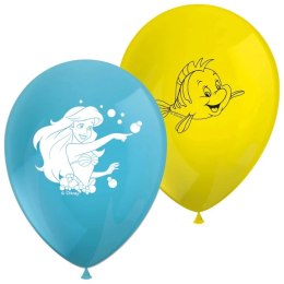 Balony Mała Syrenka, z nadrukiem Ariel, 30cm, 8 szt. Procos