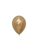 Balony lateksowe Sempertex, Reflex Gold, 12cm, 50szt. Sempertex