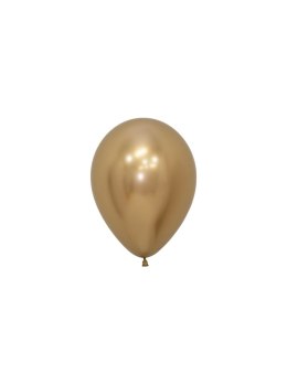 Balony lateksowe Sempertex, Reflex Gold, 12cm, 50szt. Sempertex