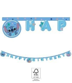 Papierowy Baner "Happy Birthday", Stitch, 160cm Procos Papierowy Baner "Happy Birthday", Stitch, 160cm Procos