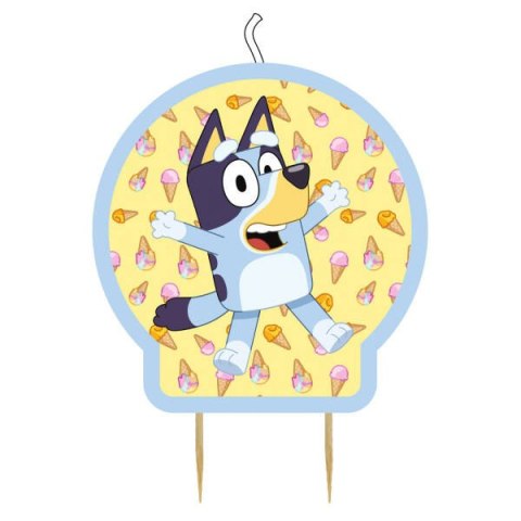 Świeczka urodzinowa Bluey, 10cm Amscan / Anagram Świeczka urodzinowa Bluey, 10cm Amscan / Anagram