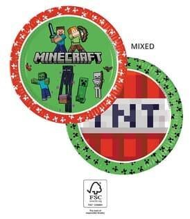 Talerzyki papierowe Minecraft , 23cm, 8 szt Procos Talerzyki papierowe Minecraft , 23cm, 8 szt Procos